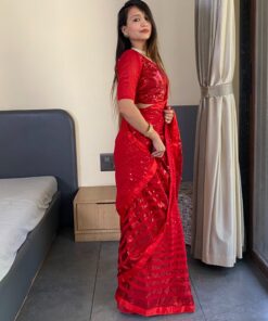 Fancy Sequence Work Georgette Saree