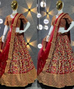 Maroon Color Sequence Embroidered Lehenga Choli