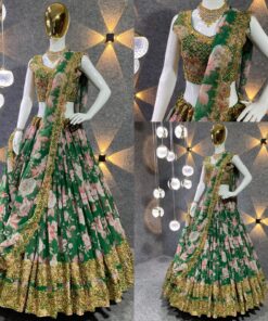 Sequence & Coding Work Georgette Lehenga Choli