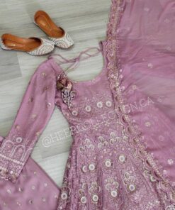 Sequence Embroidered Georgette Kurti Plazzo Suit