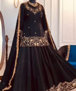 Sequence Work Faux Georgette Lehenga Suit