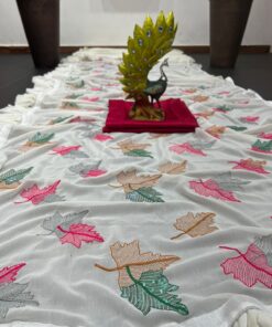 Thread & Sequence Work Georgette Ruffle Saree