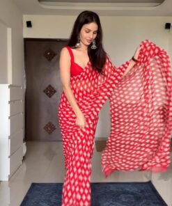 Digitally Printed Georgette Ready to Wear Saree