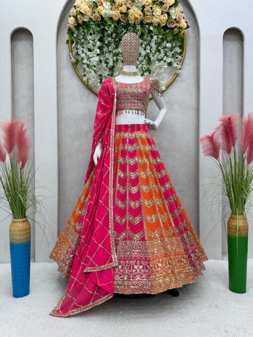 Heavy Georgette Sequence Work Lehenga Choli Boutique Collection