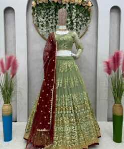 Net Sequence Work Lehenga Choli Boutique Collection