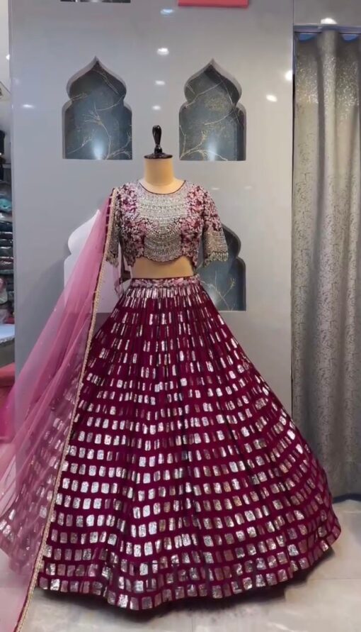 Sequence Work Georgette Lehenga Choli