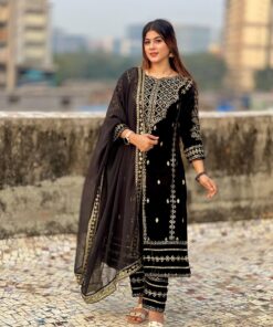 Heavy Embroidery Sequence Work Suit