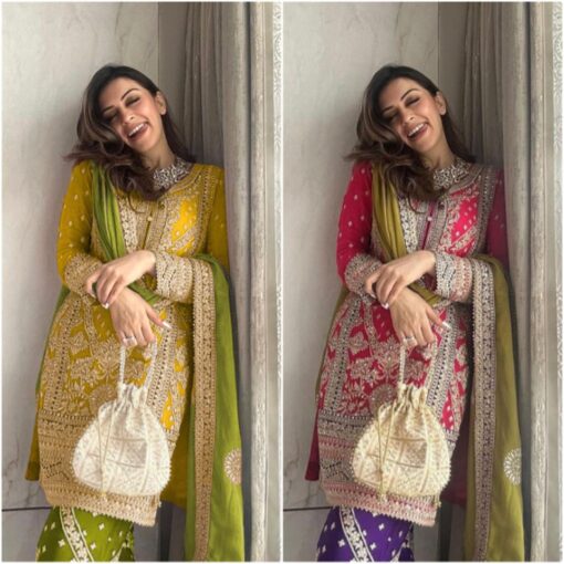Heavy Sequence Embroidered Faux Georgette Suit