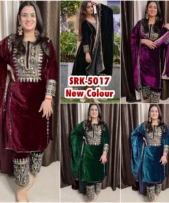 Heavy Viscose Velvet Sequence Embroidered Full Sleeve Suits