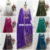 Heavy Satin Silk Designer Gown With Dupatta Set