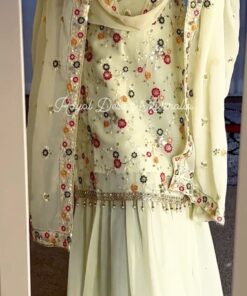 Punjabi Style Georgette Embroidered Sharara Suit
