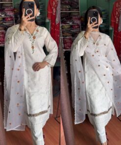 Sequence Work Faux Georgette Suit